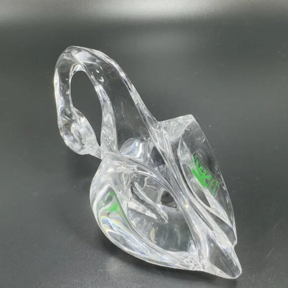 Kristal Color Clear‎ Lead Crystal Glass Made in Italy Swan Duck Bird Paperweight